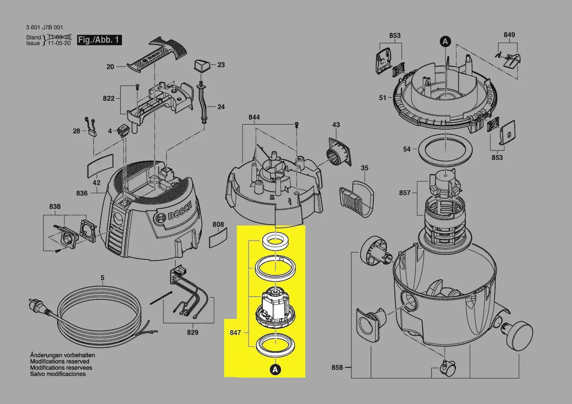 Moteur réf. 1 600 A00 0PE Bosch